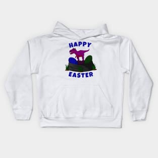 Happy Easter Wished Cute Dinosaur Kids Hoodie